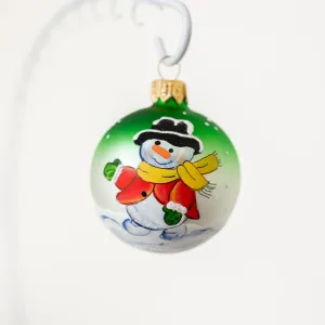 60mm snowman hand painted bauble