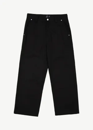 AFENDS Mens Richmond - Baggy Carpenter Pants - Black