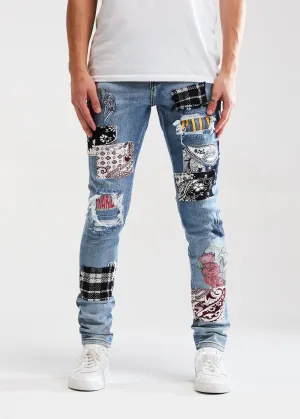 Arcadia Denim (Blue Patchwork)