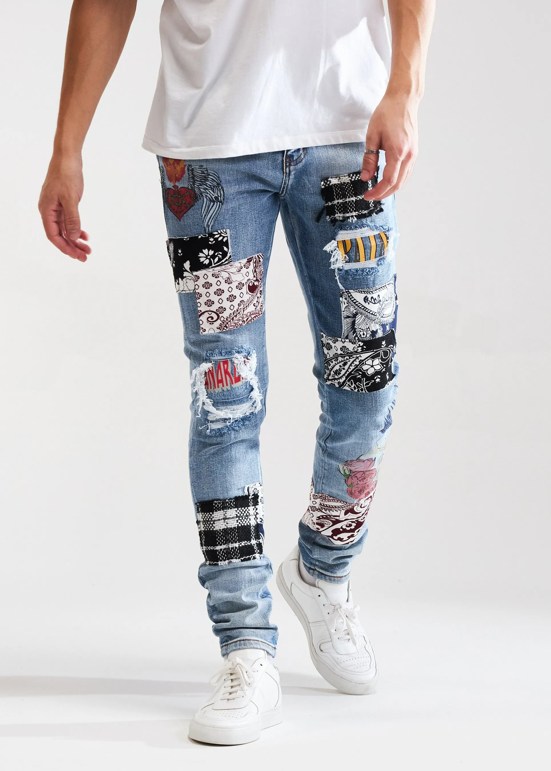 Arcadia Denim (Blue Patchwork)