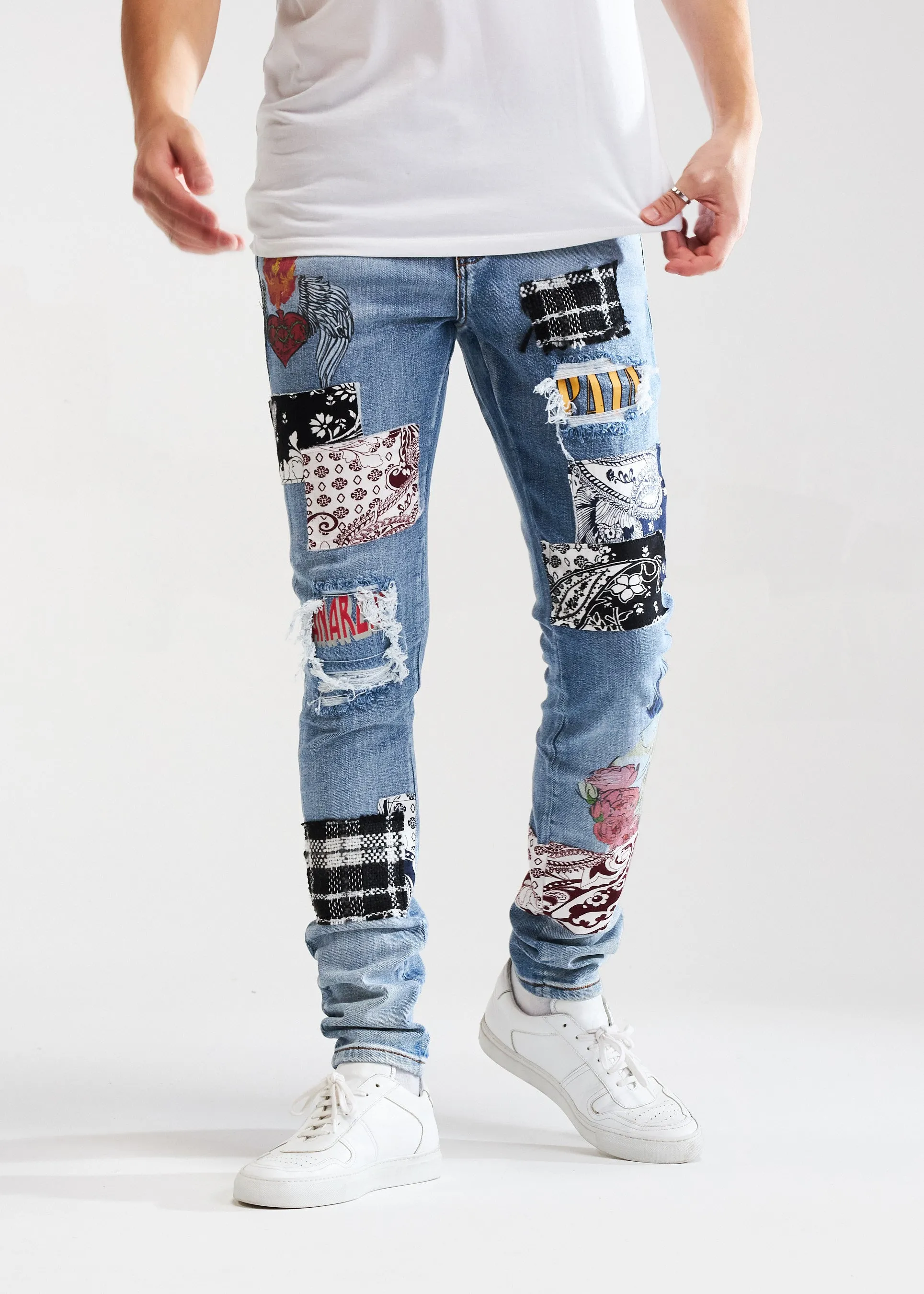 Arcadia Denim (Blue Patchwork)