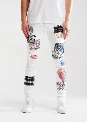 Arcadia Denim (White Patchwork)