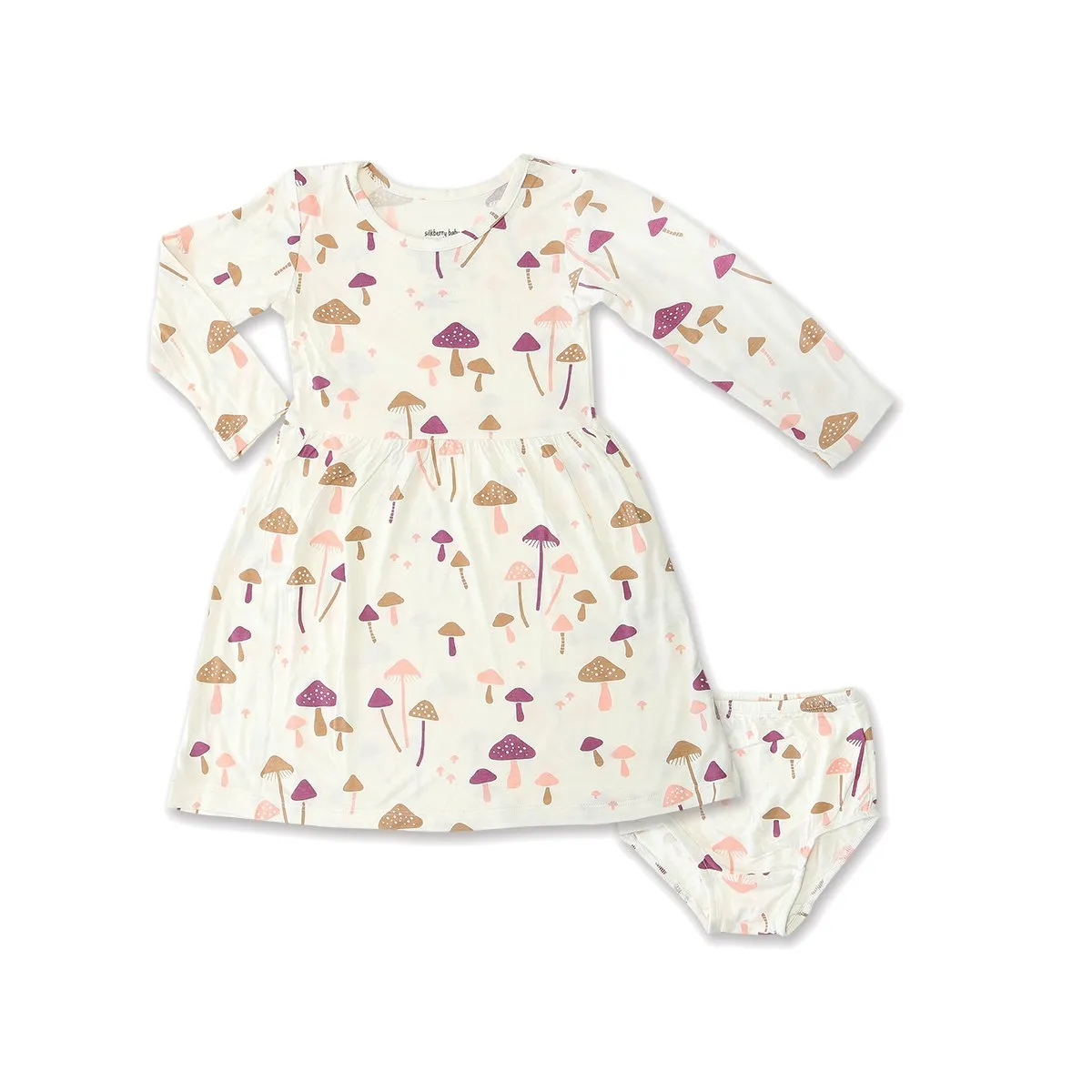 Bamboo Jersey Dress with Bloomer (Mushroom Meadow Print)