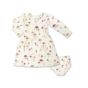 Bamboo Jersey Dress with Bloomer (Mushroom Meadow Print)