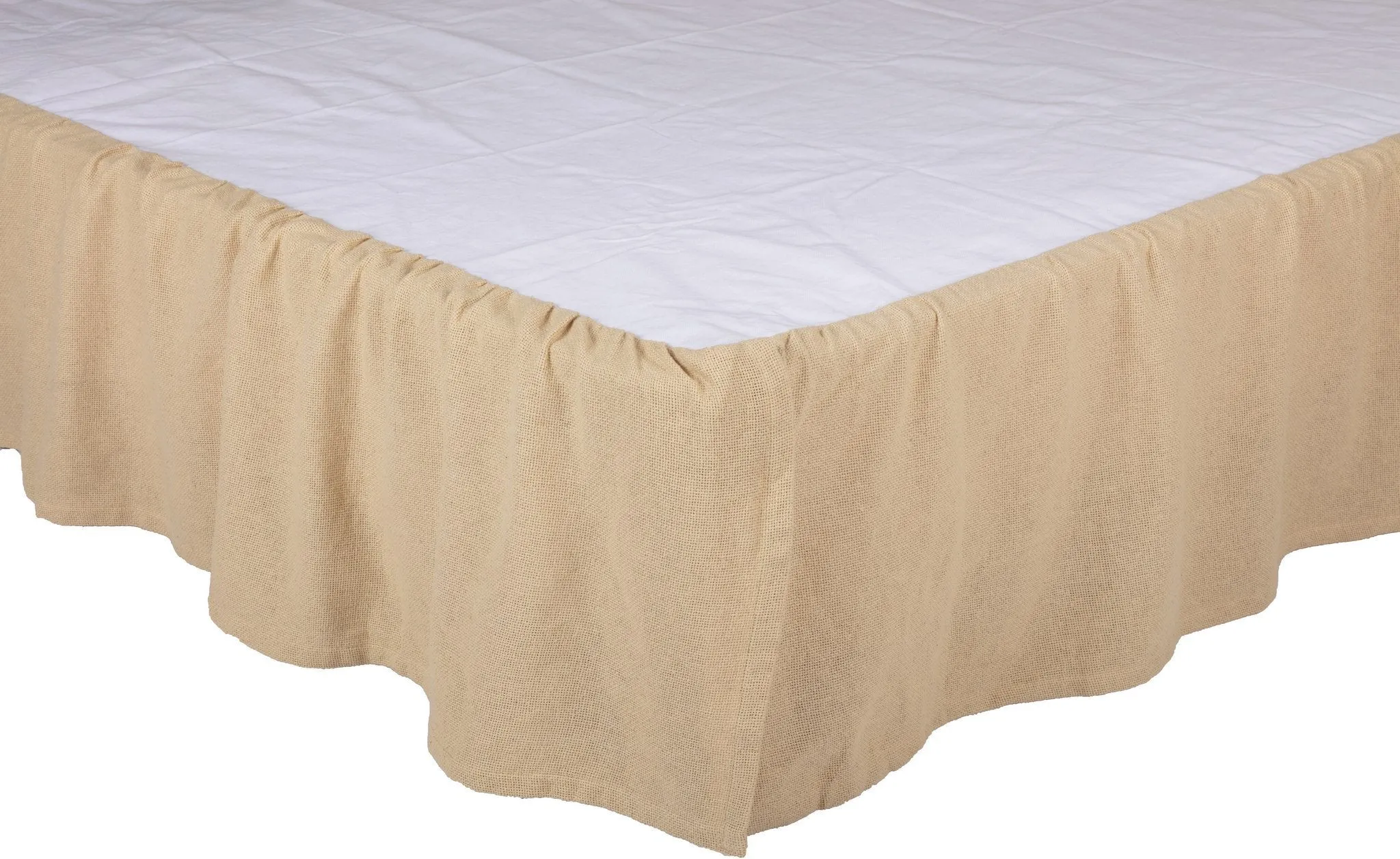 Burlap Vintage Ruffled Bed Skirt