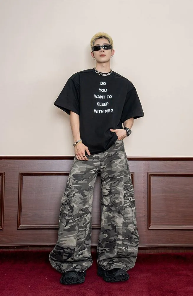 Camouflage Wide leg pants