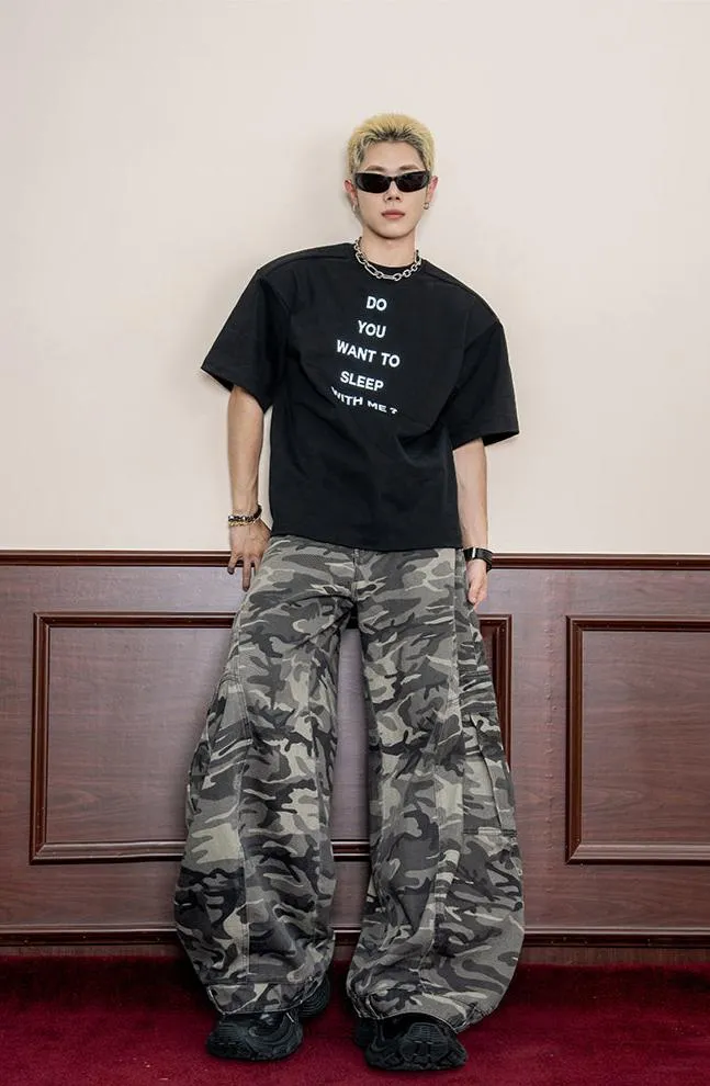 Camouflage Wide leg pants