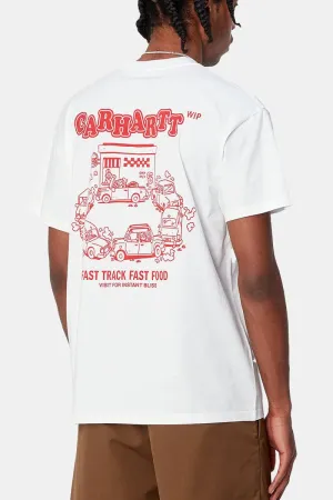 Carhartt WIP Short Sleeve Fast Food T-Shirt (White)