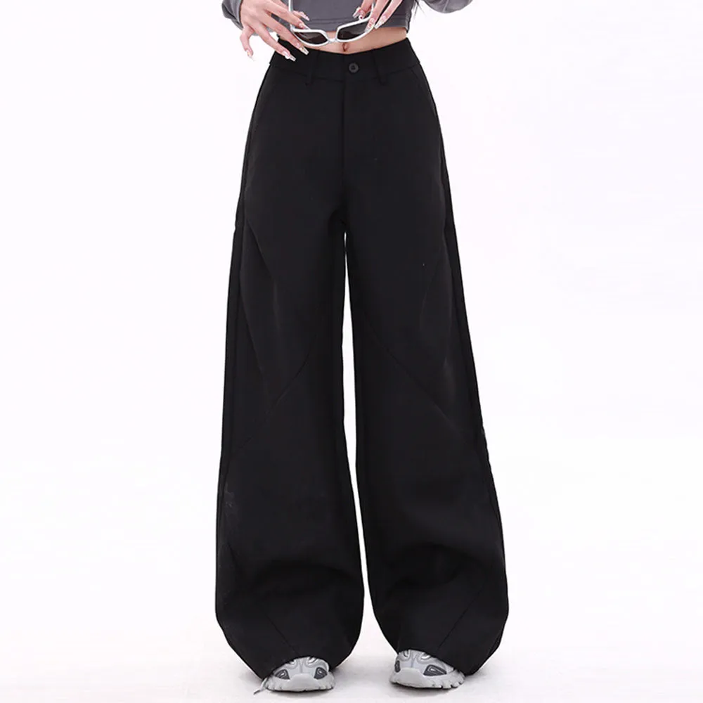 Casual Friday Wide-Leg Black Pants