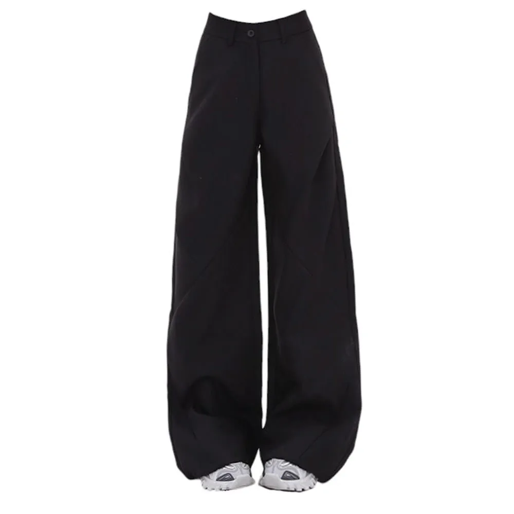 Casual Friday Wide-Leg Black Pants