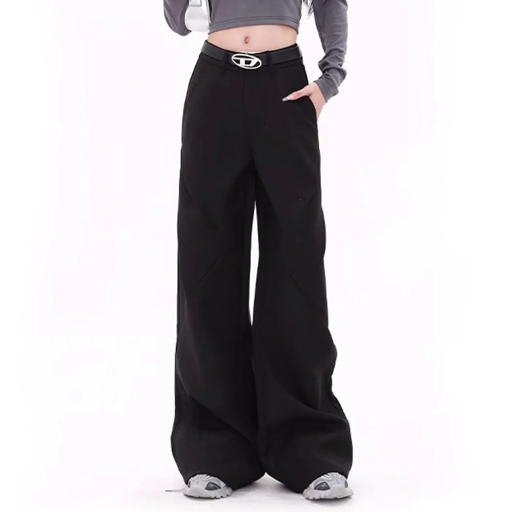 Casual Friday Wide-Leg Black Pants