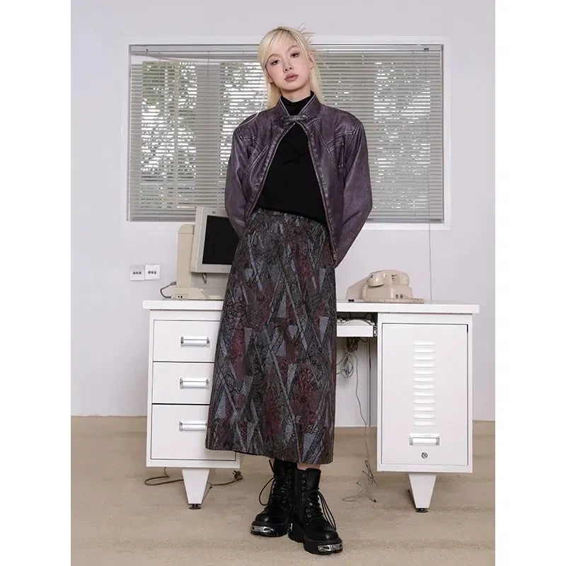 Chem Basic Loose Printed Long Skirt