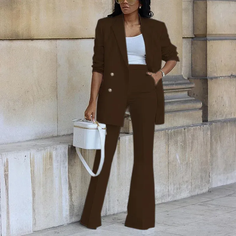 Corporate Chic Wide Leg Pants Set