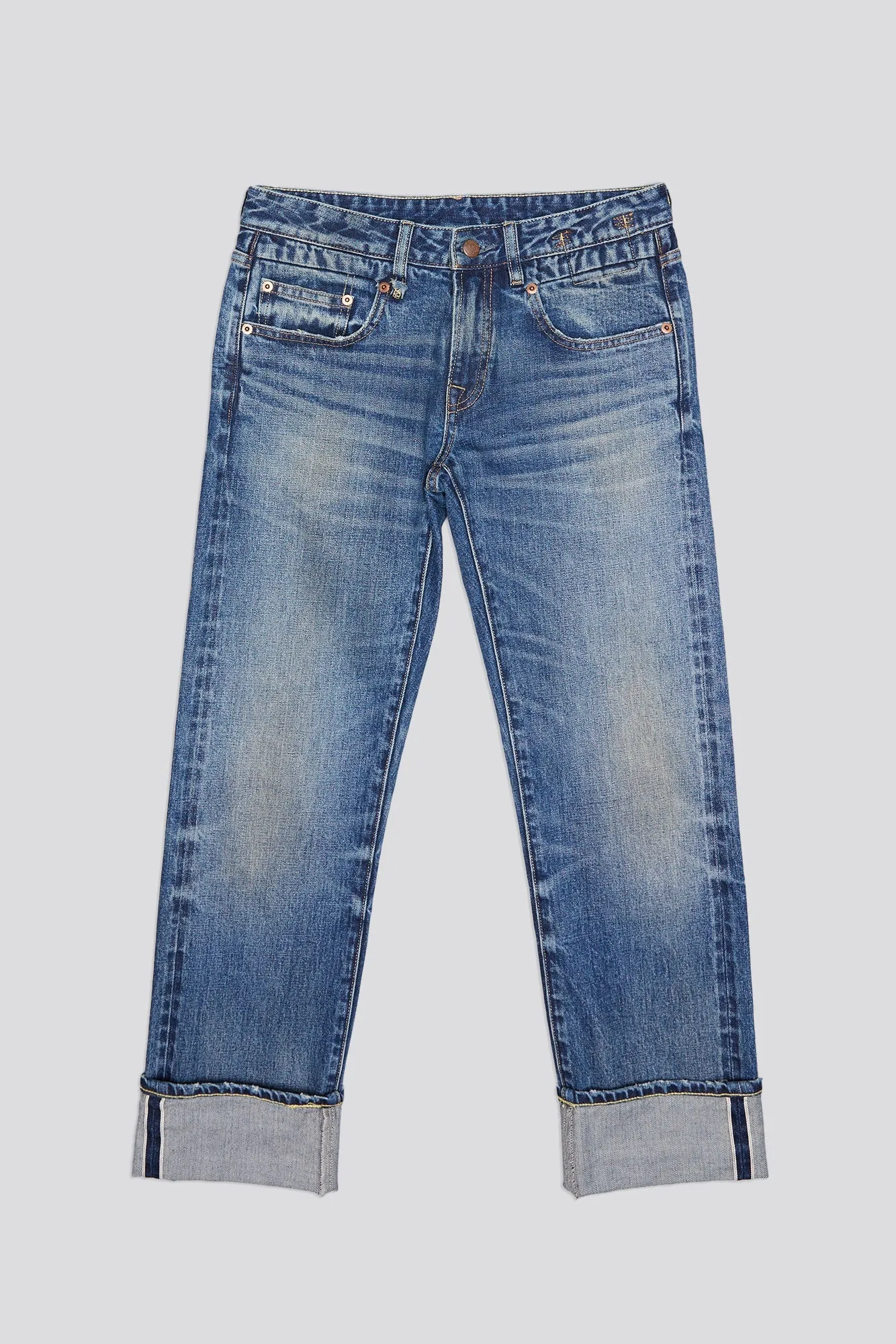 CUFFED BOY STRAIGHT - CAPEL SELVEDGE BLUE