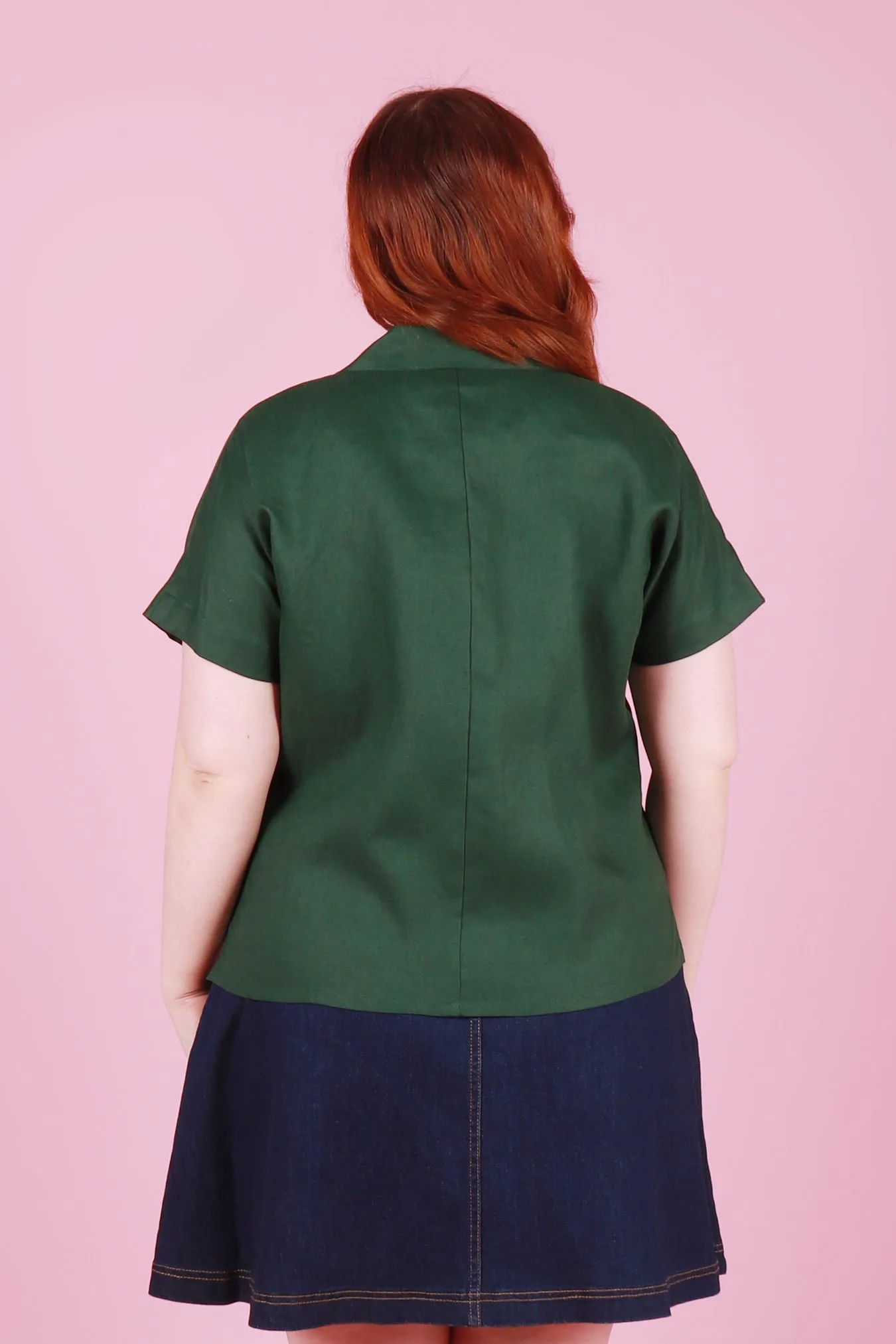 Emma Shirt Tendril Green Linen