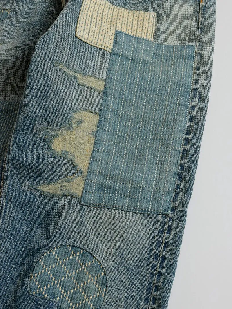 FDMTL Patchwork MG118 Classic Straight Selvedge Jeans