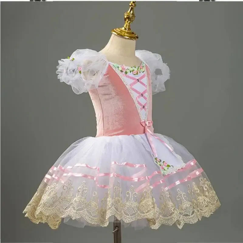 Girls Competition Ballerina Tutu Maiden Dress