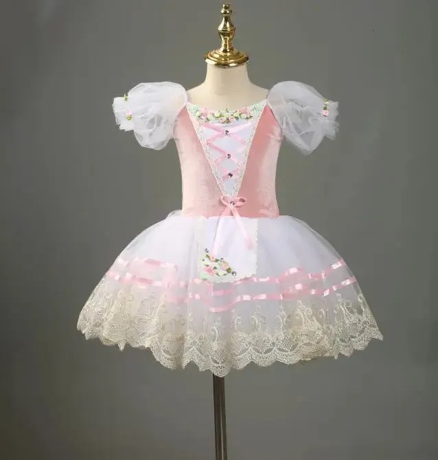 Girls Competition Ballerina Tutu Maiden Dress