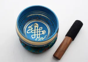 Hand Painted Endless Knot Singing Bowl 3.5"