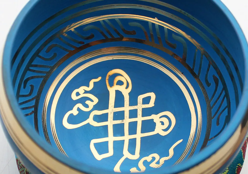 Hand Painted Endless Knot Singing Bowl 3.5"