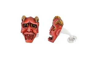 Hand Painted Hannya Cufflinks - Wisdom