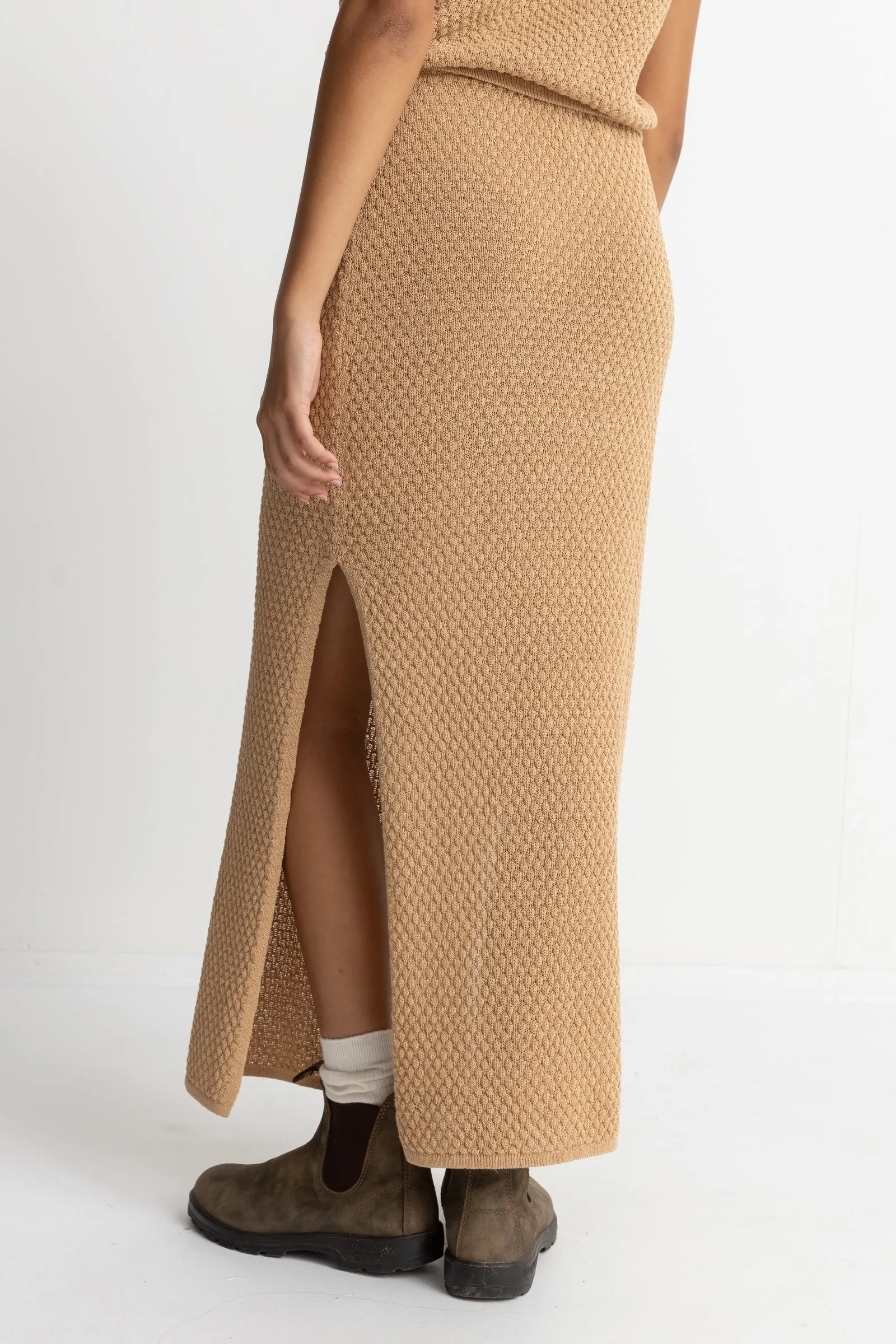 Joni Knit Midi Skirt Sand