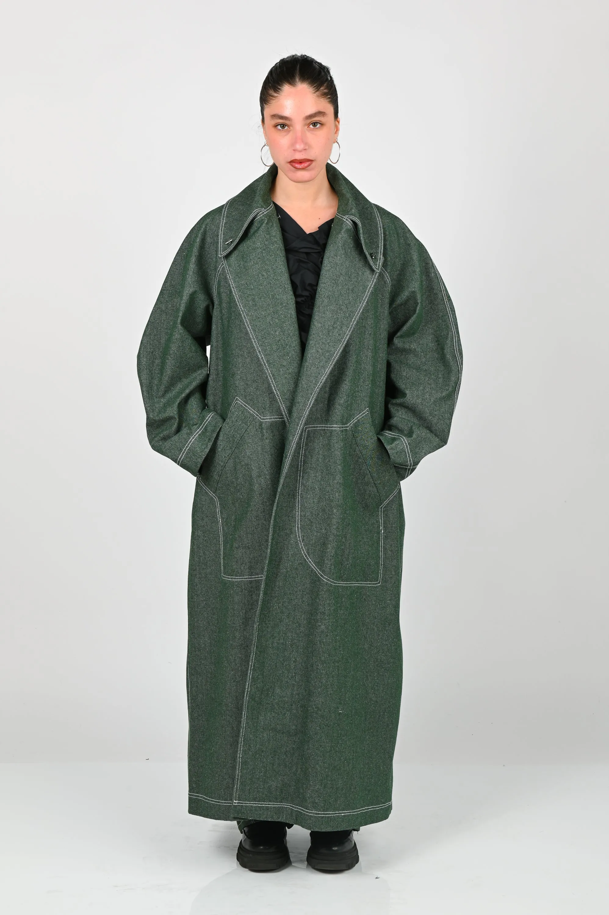 KATALYST 'Aerial' Coat in Evergreen Denim