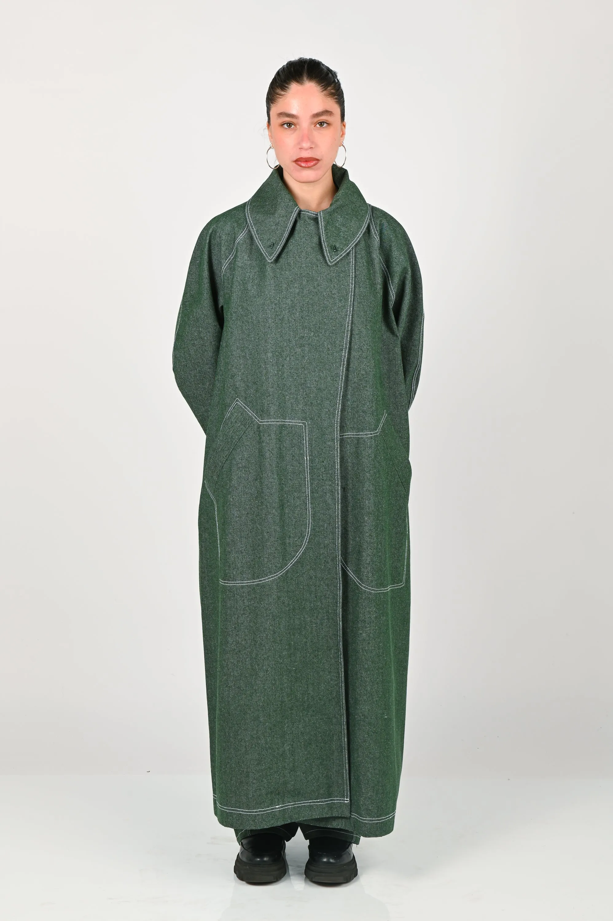 KATALYST 'Aerial' Coat in Evergreen Denim