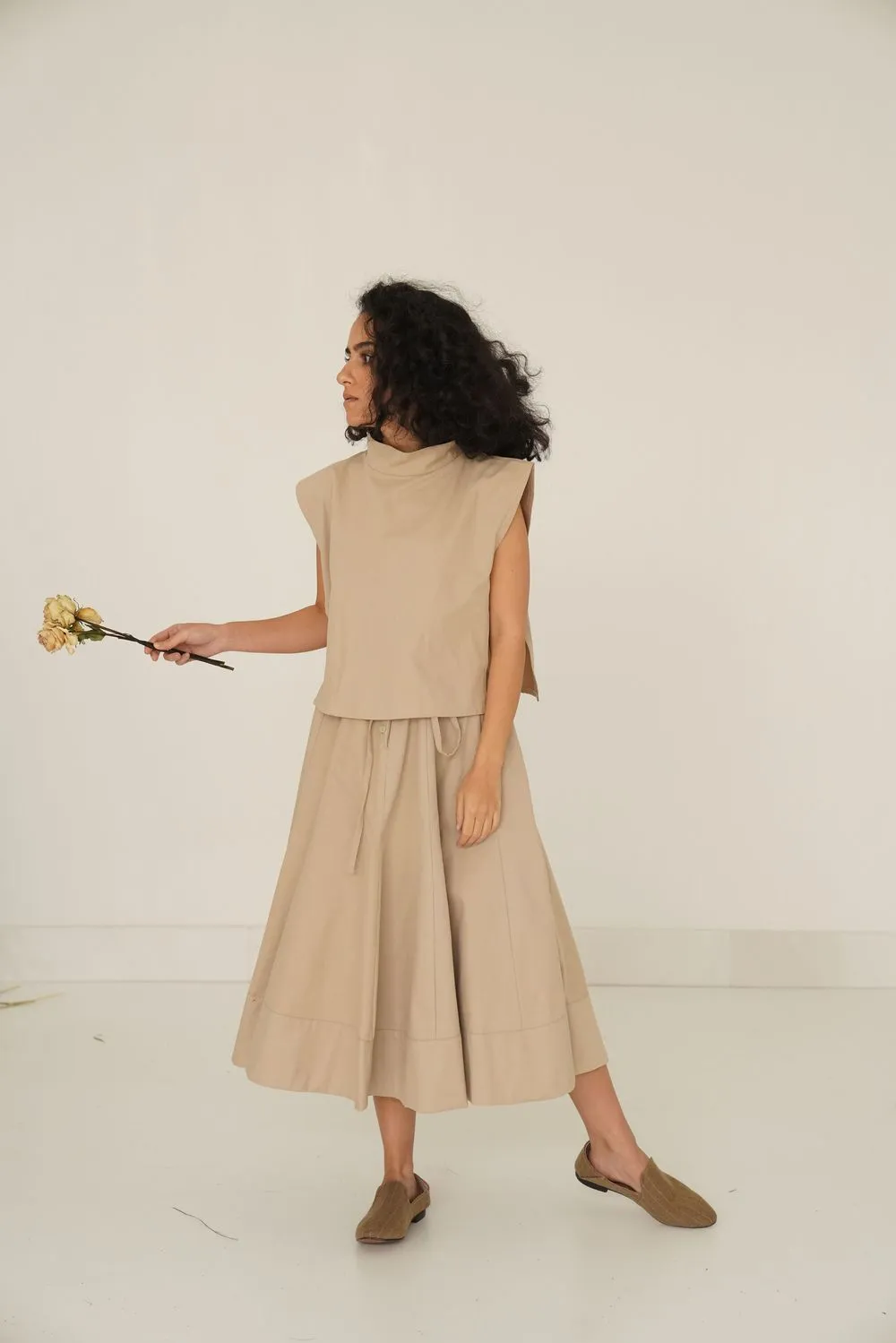 Kenton Skirt Set- Camel