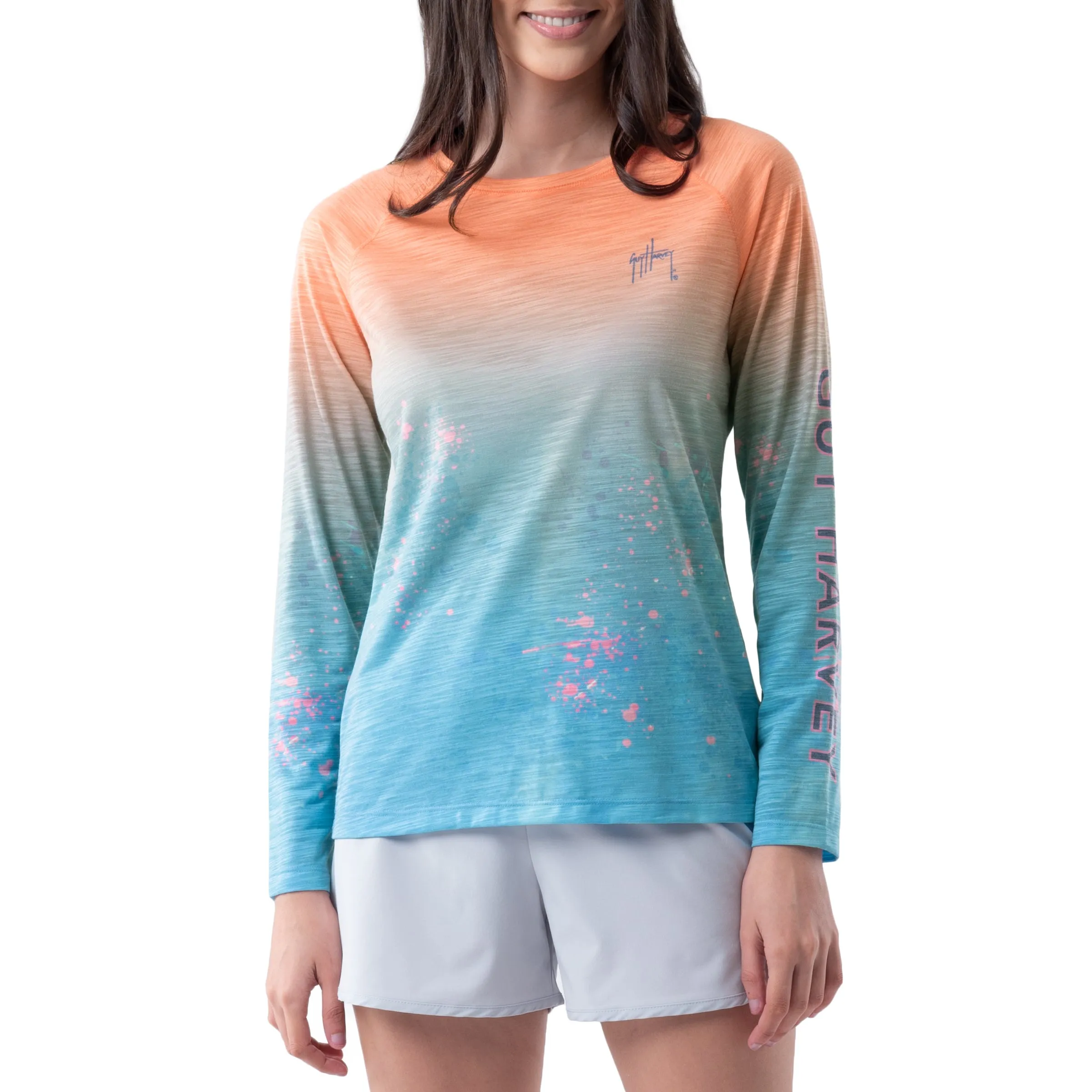 Ladies Double Trouble Long Sleeve Poly/Rayon Slub Top