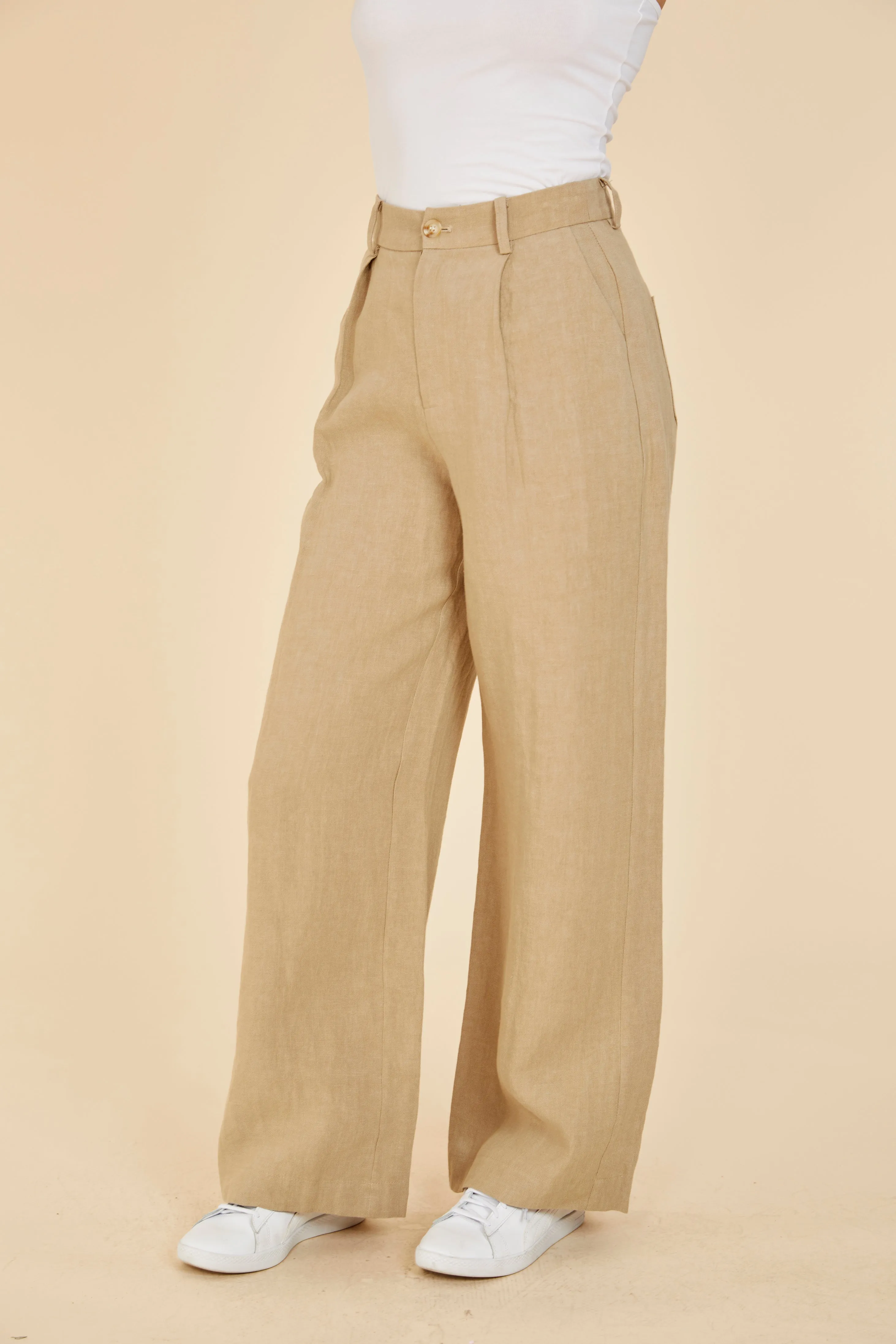 Linen Wide Leg Pants