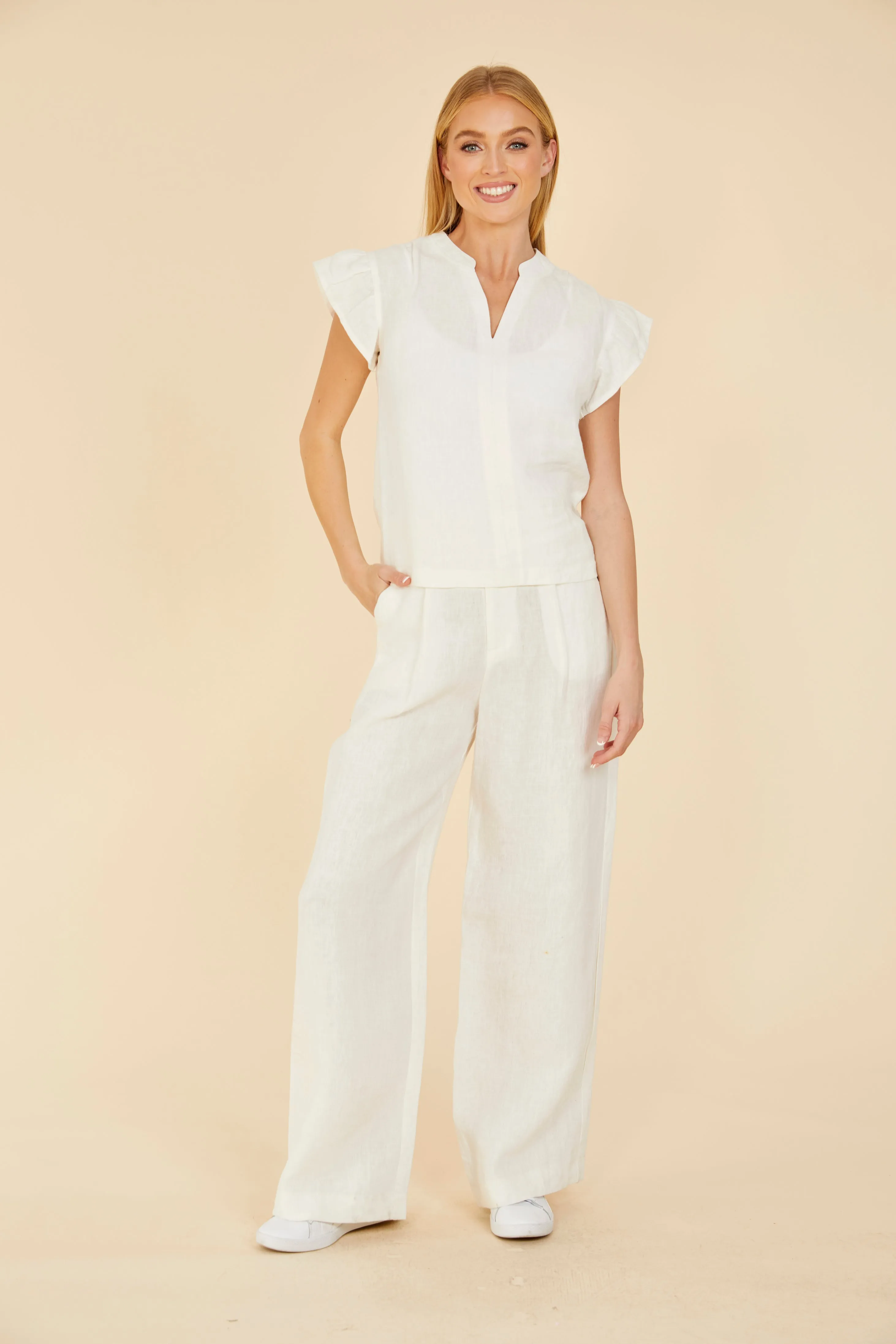 Linen Wide Leg Pants