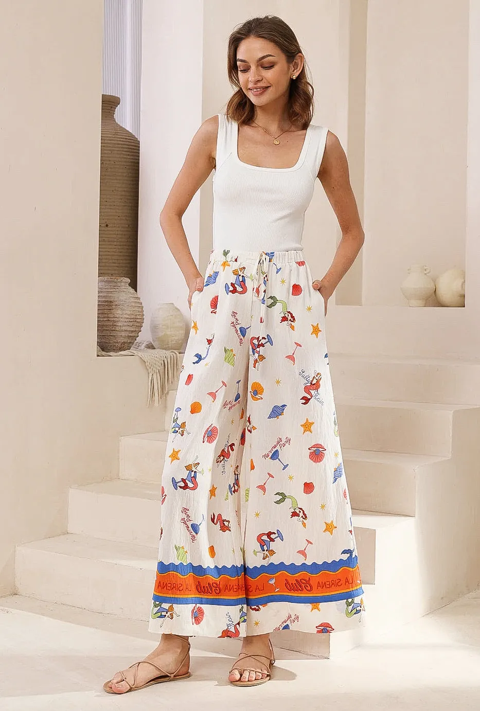 Mermaid's Party Wide Leg Pant