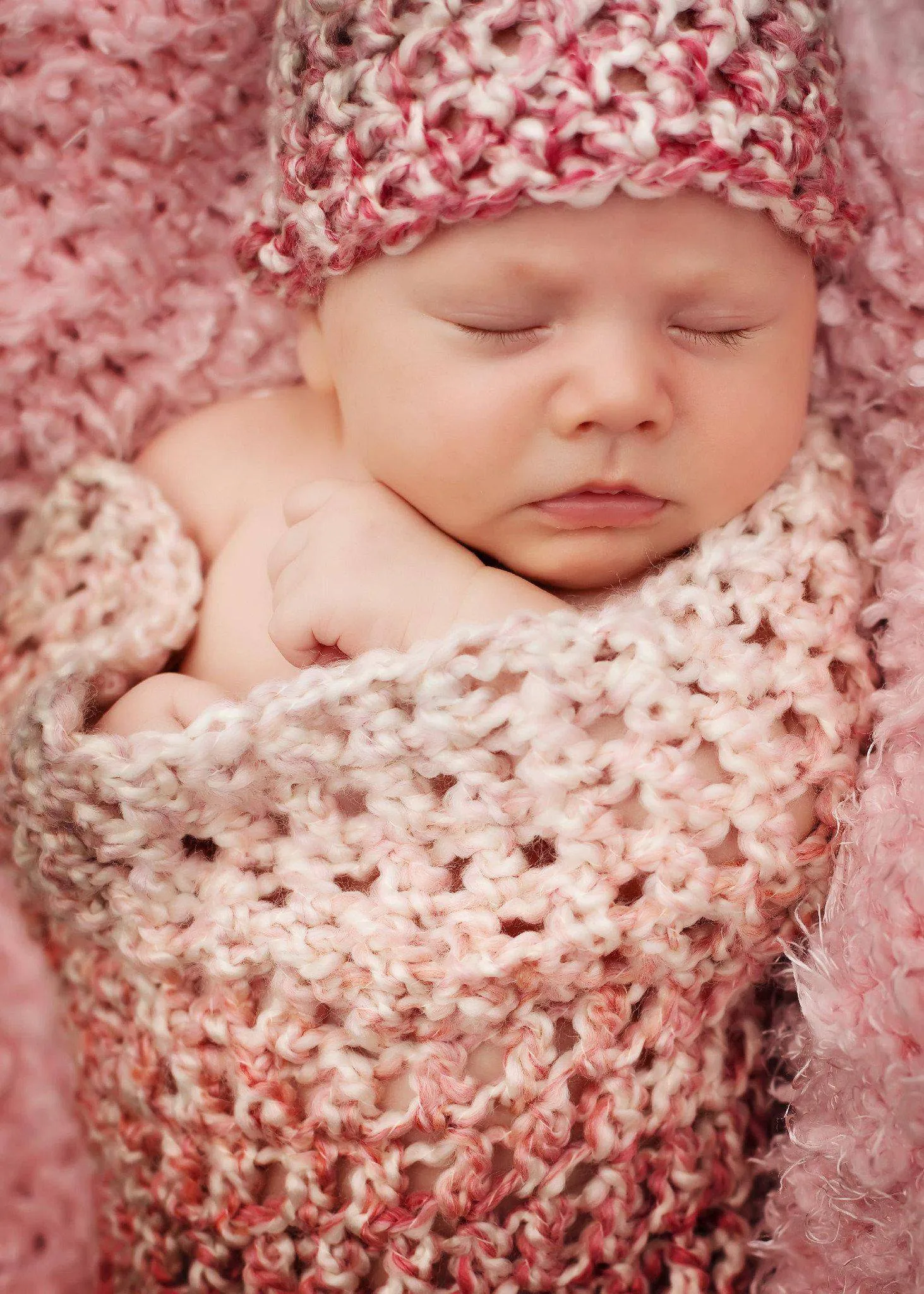 Newborn Blush And Bashful Cocoon