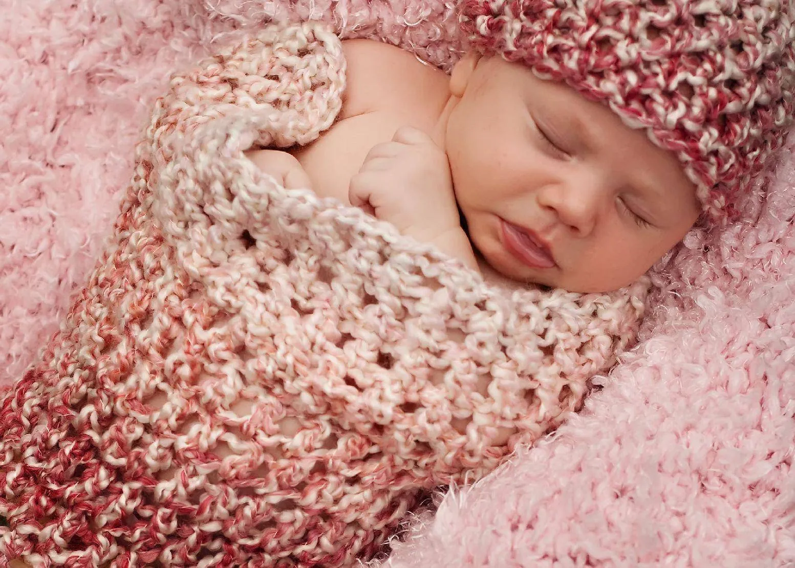 Newborn Blush And Bashful Cocoon