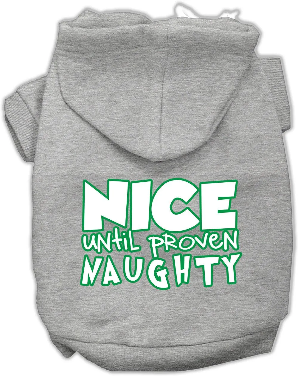 Nice Until Proven Naughty Screen Print Pet Hoodie Grey Xxl (18)