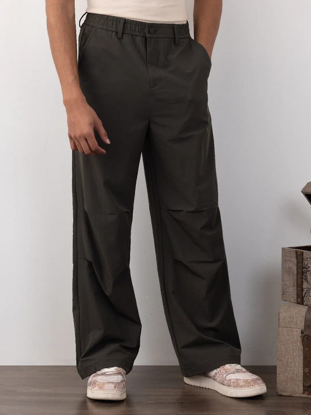 Olive Wide Leg Pants