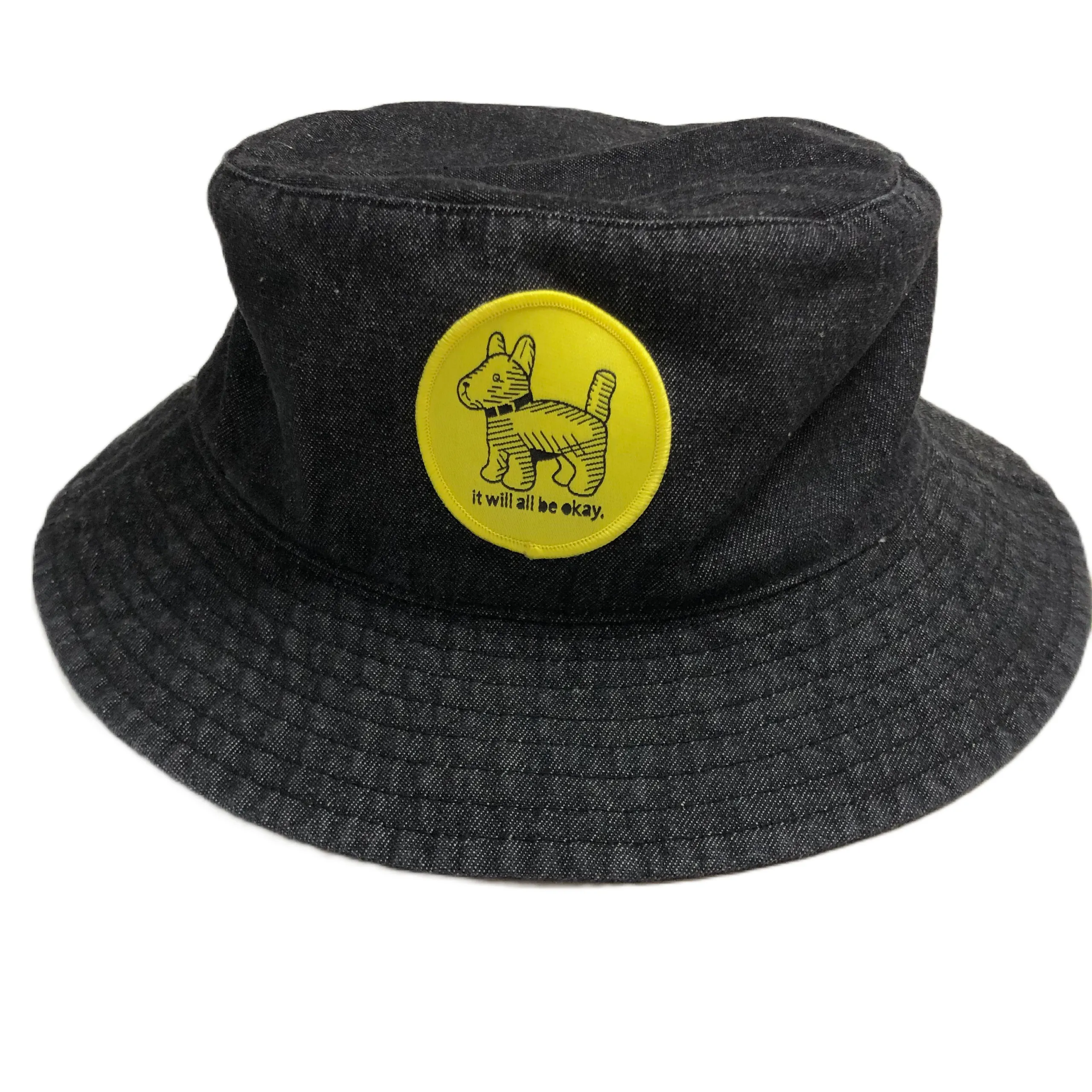 Overwhelmed Dog Bucket Hat - Graphite Denim