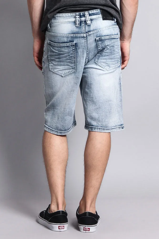 Patch Denim Shorts