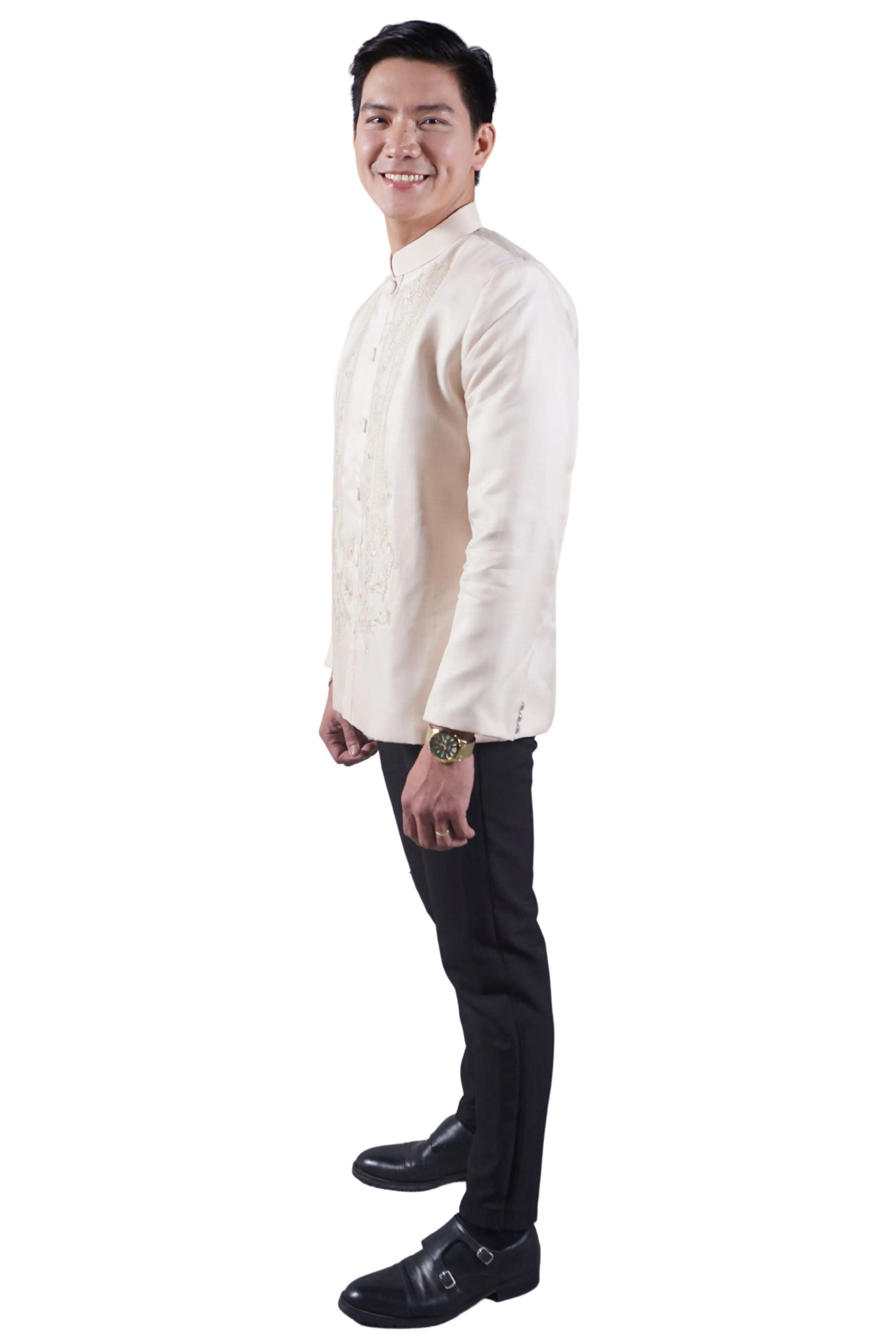 Premium Coat Barong Tagalog Cocoon Groom - Laurente JN32