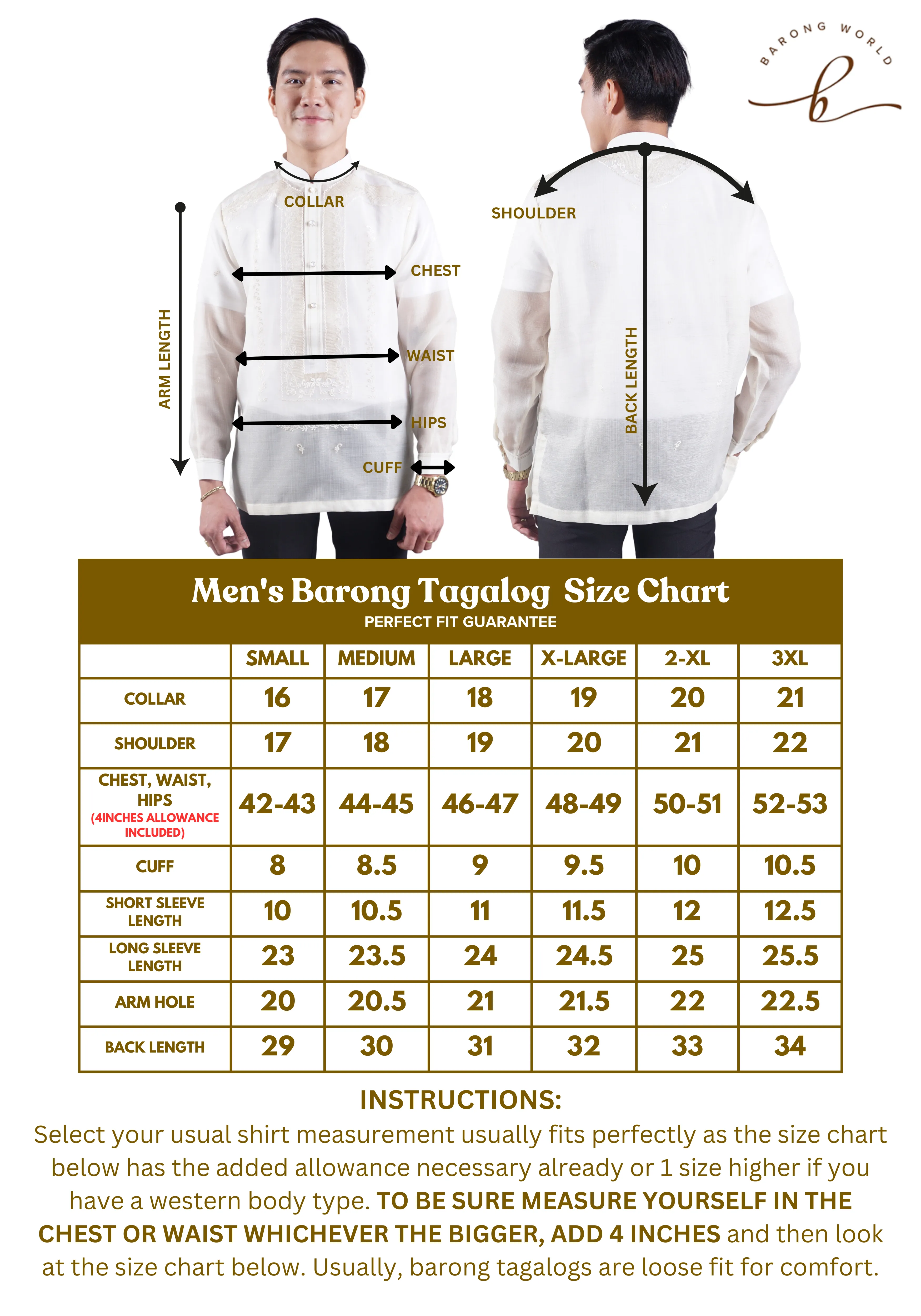 Premium Coat Barong Tagalog Cocoon Groom - Laurente JN32