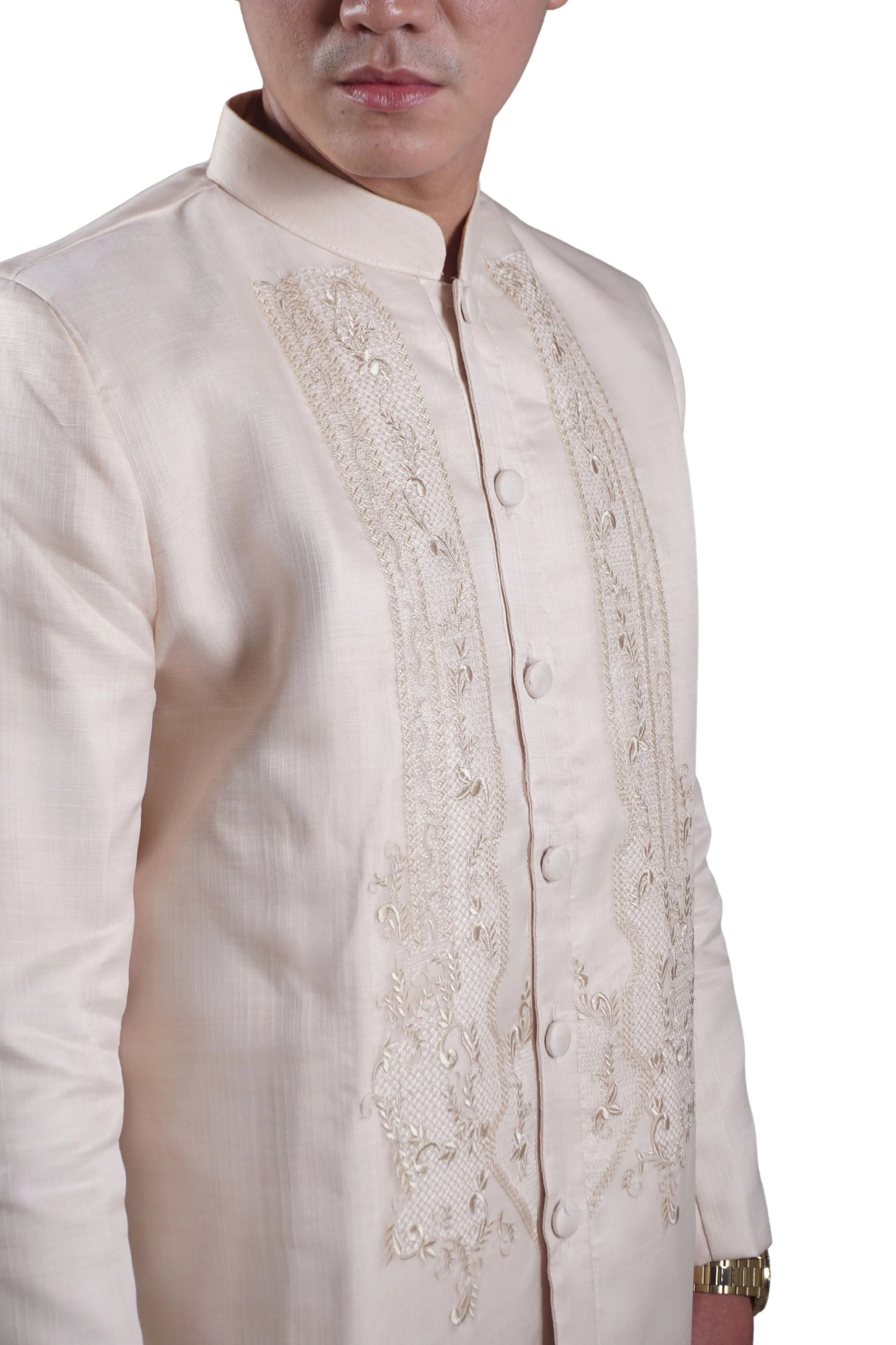 Premium Coat Barong Tagalog Cocoon Groom - Laurente JN32