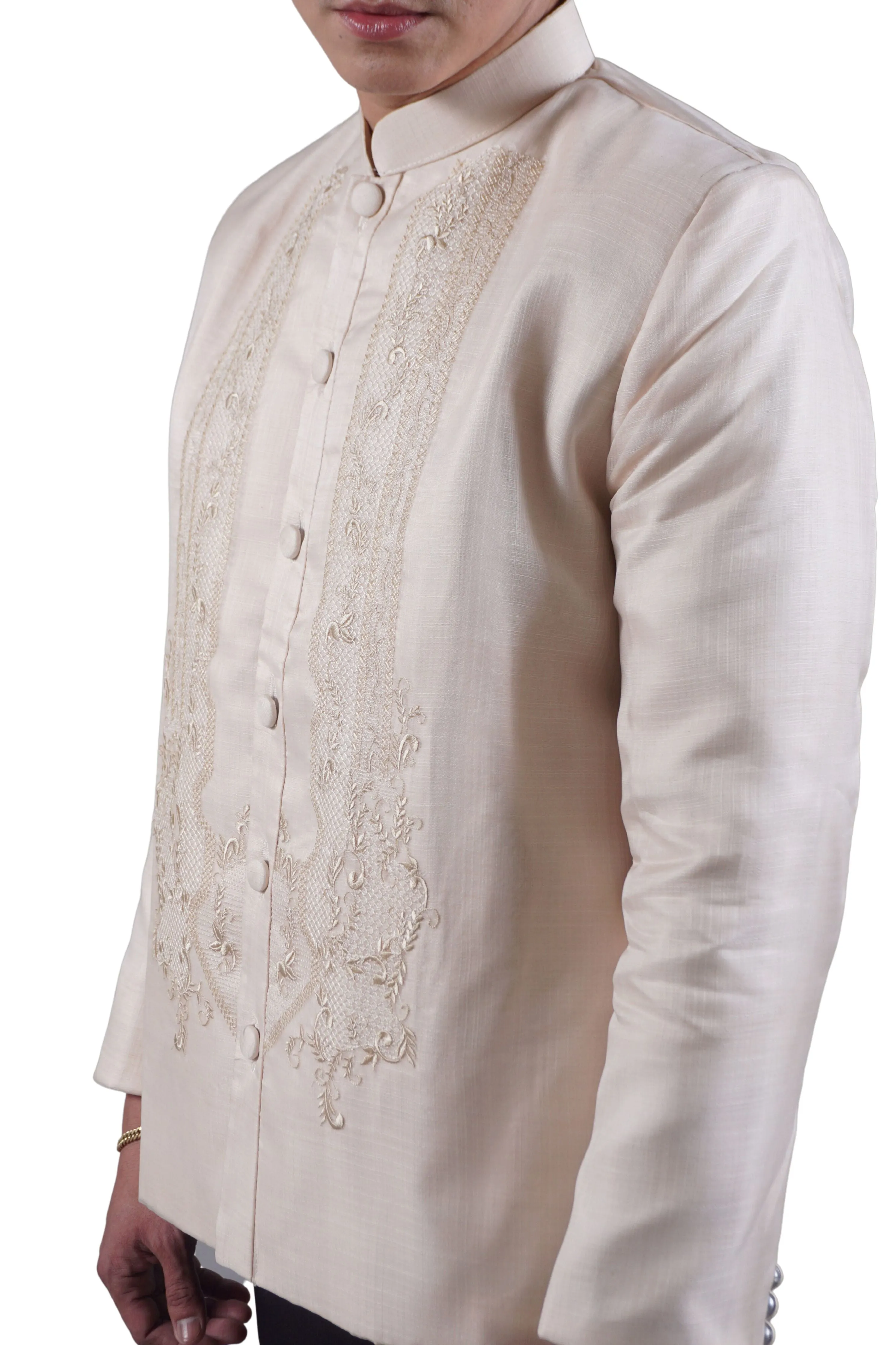 Premium Coat Barong Tagalog Cocoon Groom - Laurente JN32