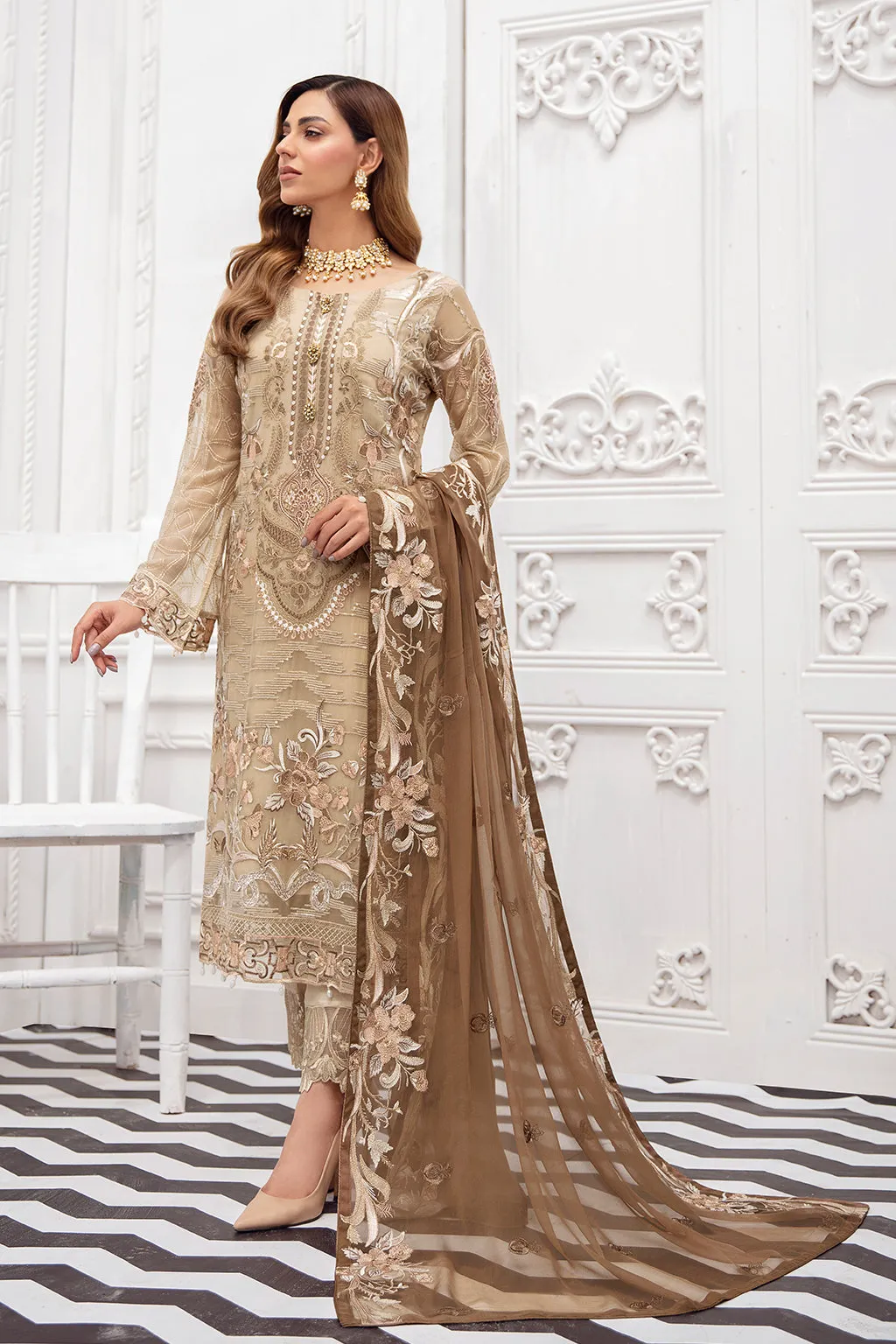 Ramsha Rangoon Chiffon Collection Vol-8 – D-809