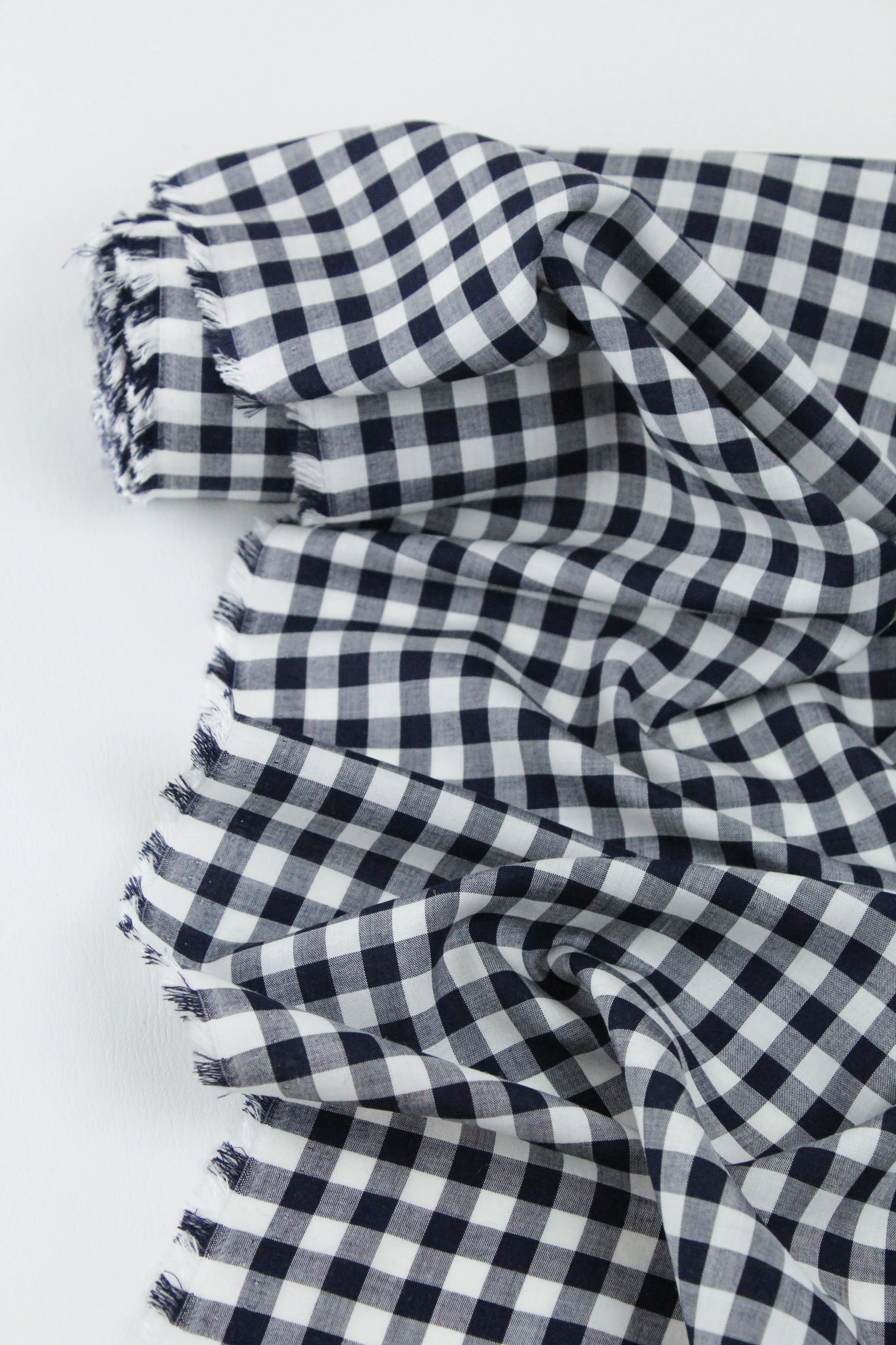 Raquelle - Silk Modal Gingham | Navy