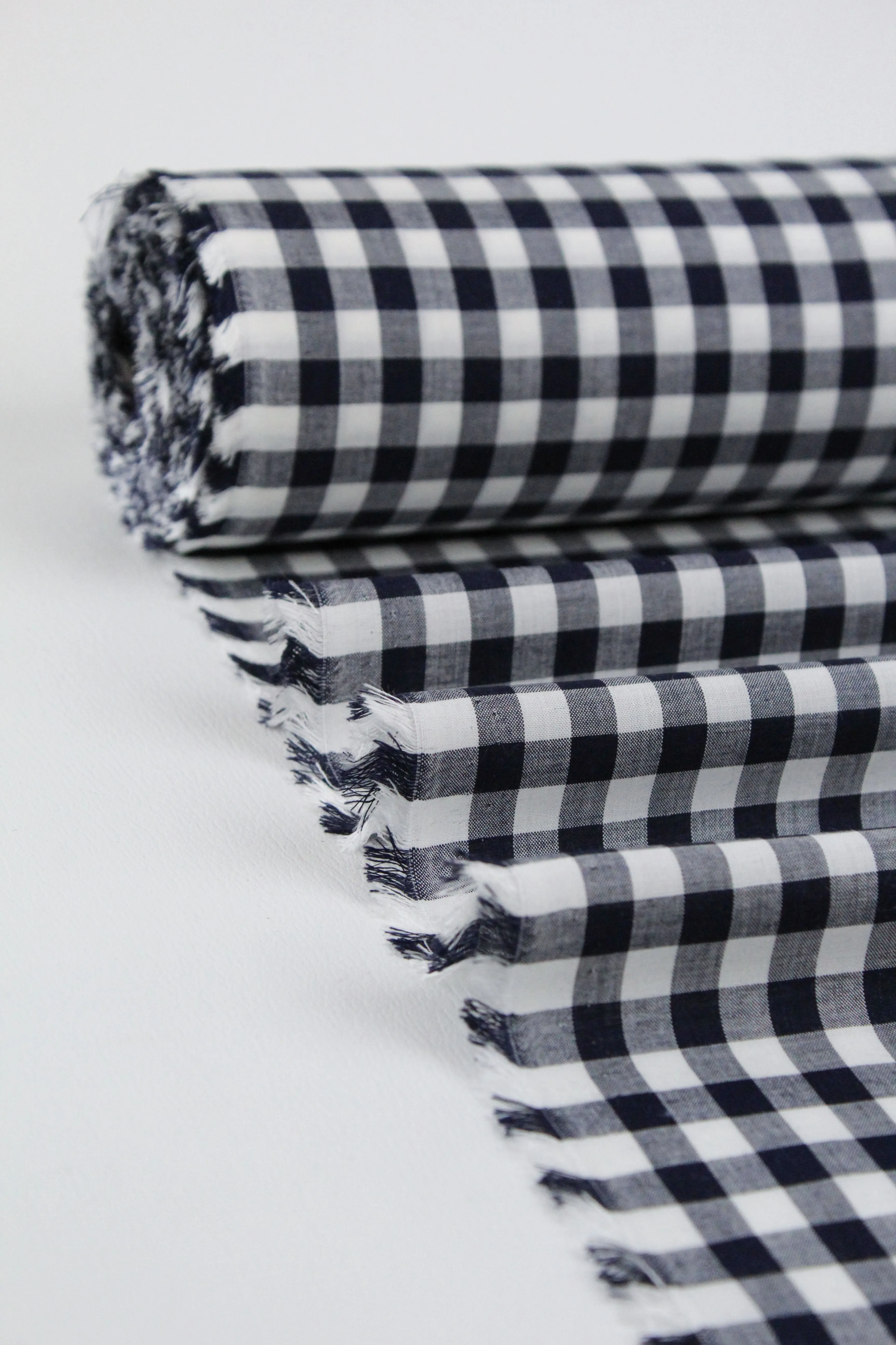 Raquelle - Silk Modal Gingham | Navy