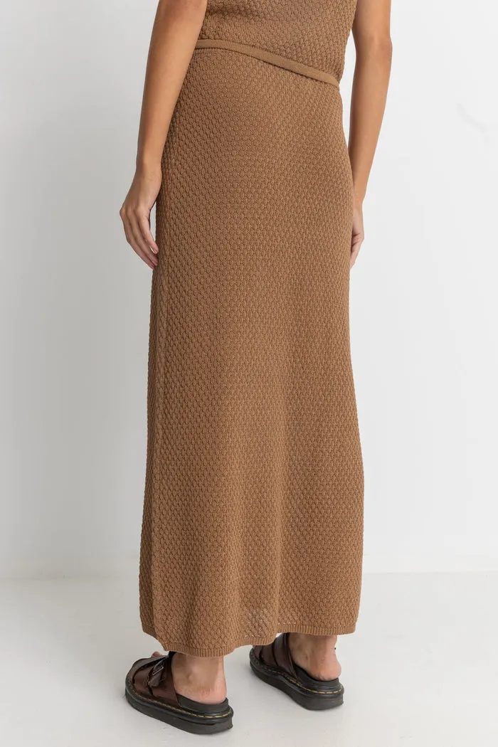 Rhythm Jossie Knit Maxi Skirt - CHOCOLATE