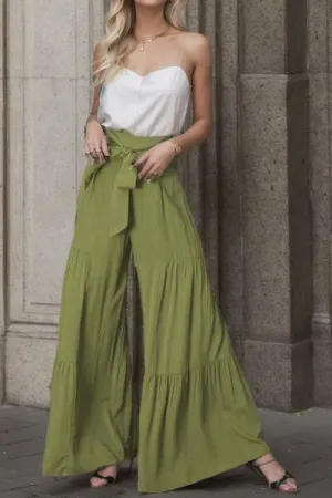 Tied Wide Leg Beach Pants