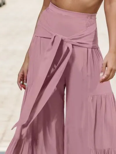 Tied Wide Leg Beach Pants