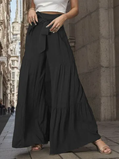 Tied Wide Leg Beach Pants